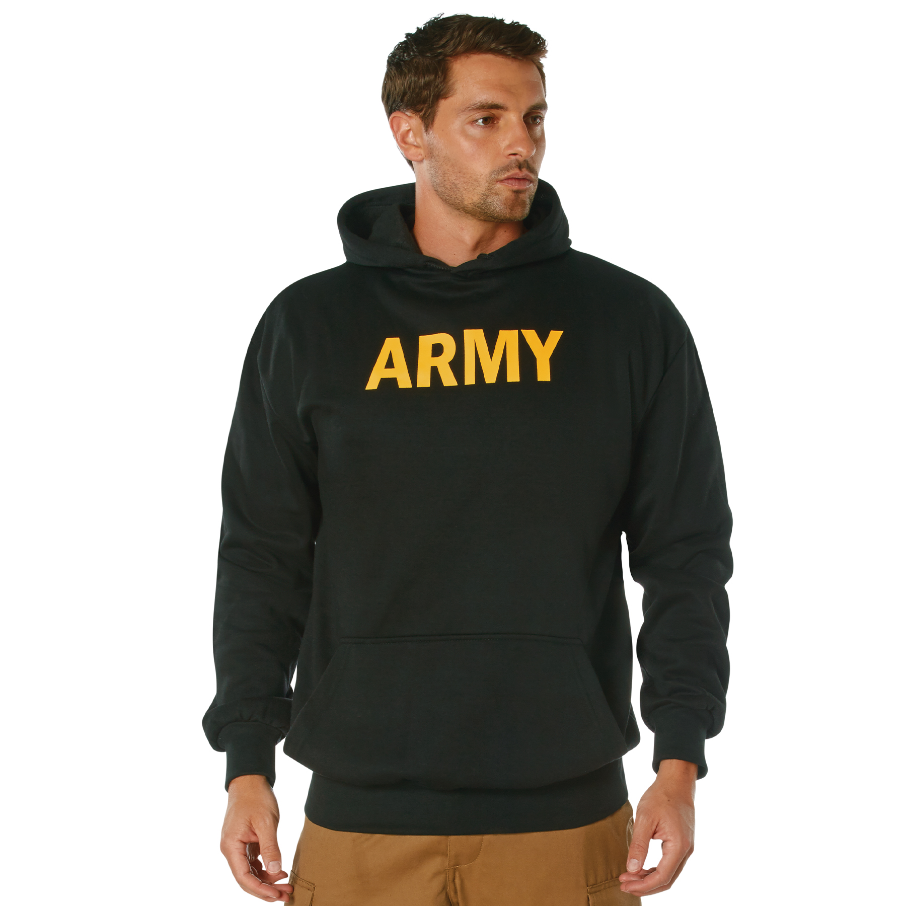 Rothco Army Printed Pullover Hoodie – Black