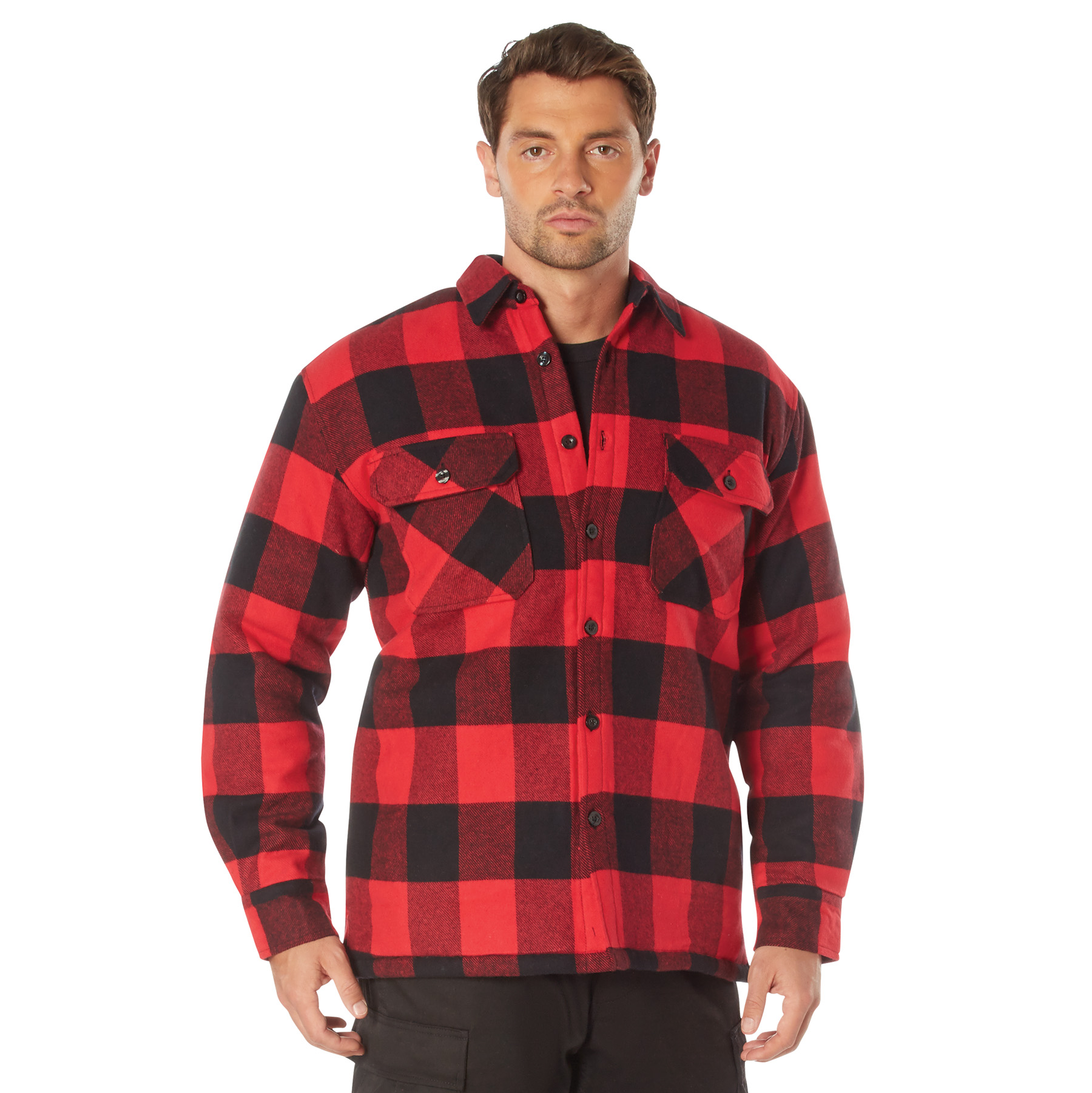Rothco Buffalo Plaid Quilted Lined Jacket – Red