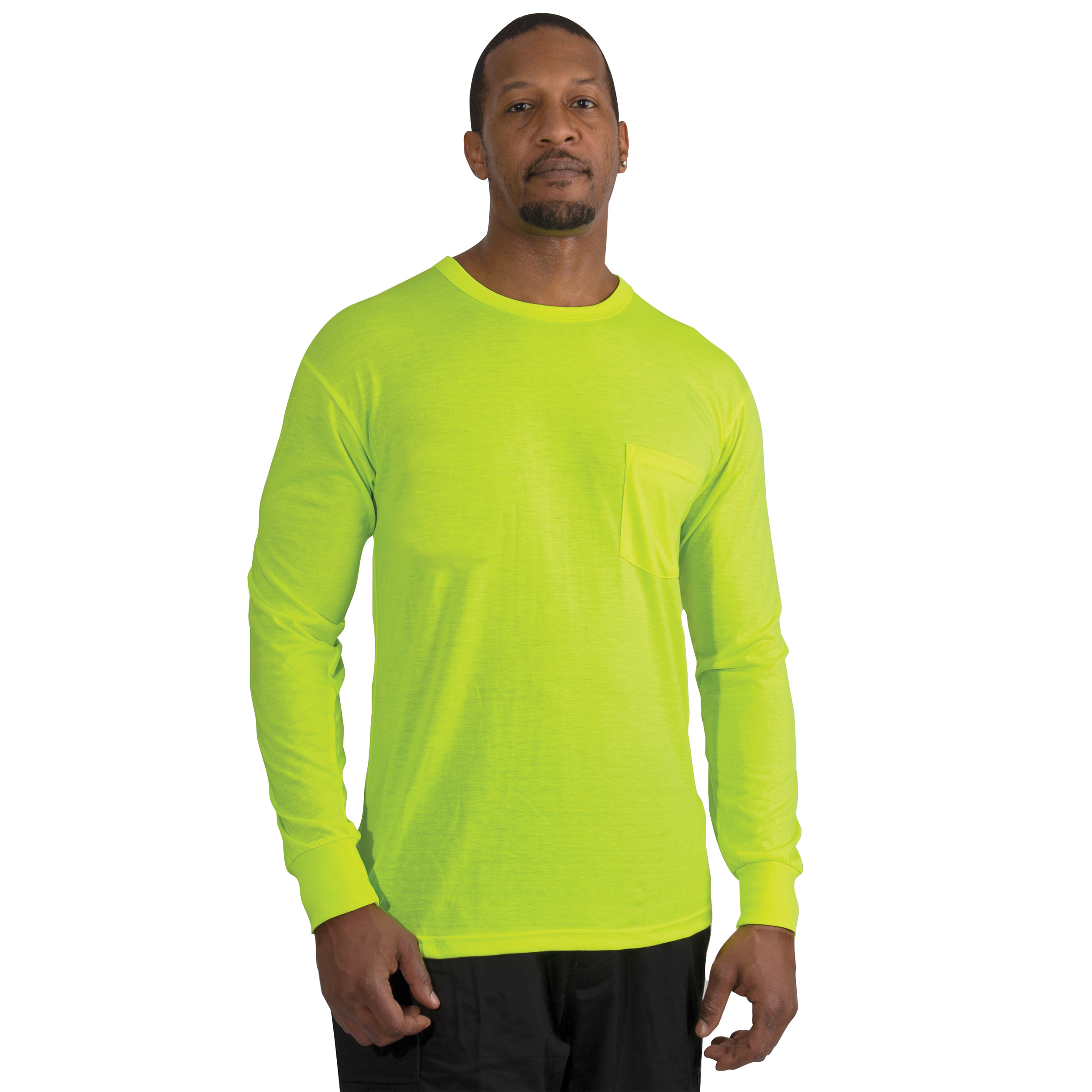 Rothco Moisture Wicking Long Sleeve Pocket T-Shirt – Safety Green