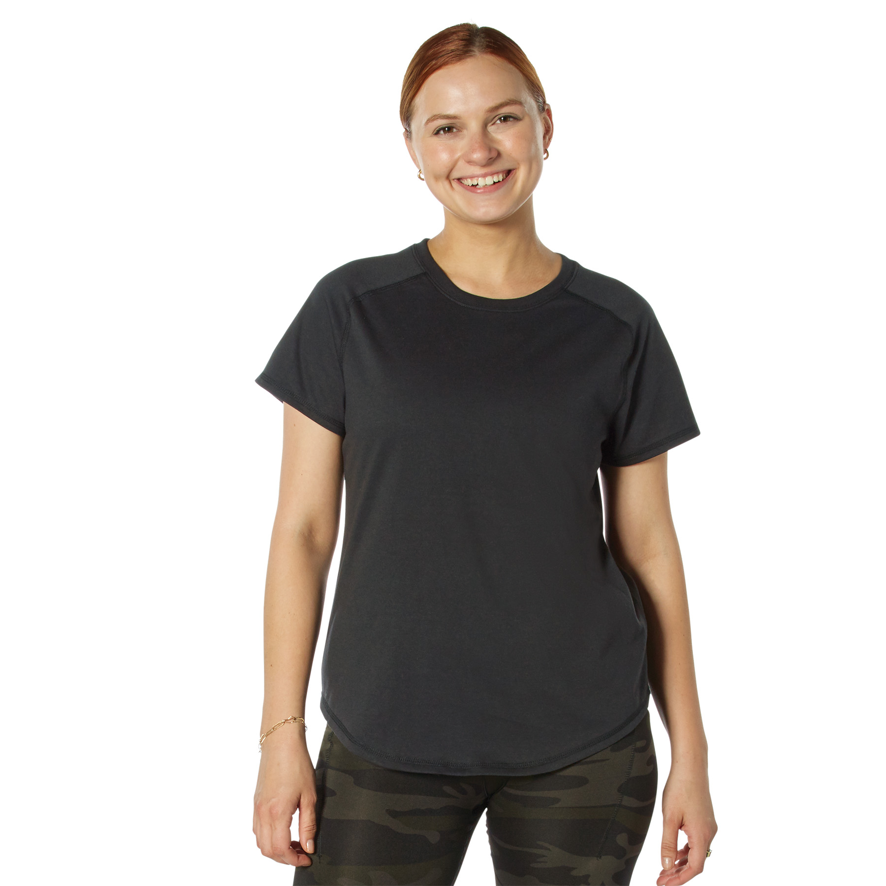 Rothco Womens Essential Moisture Wicking Raglan Sleeve T-Shirt