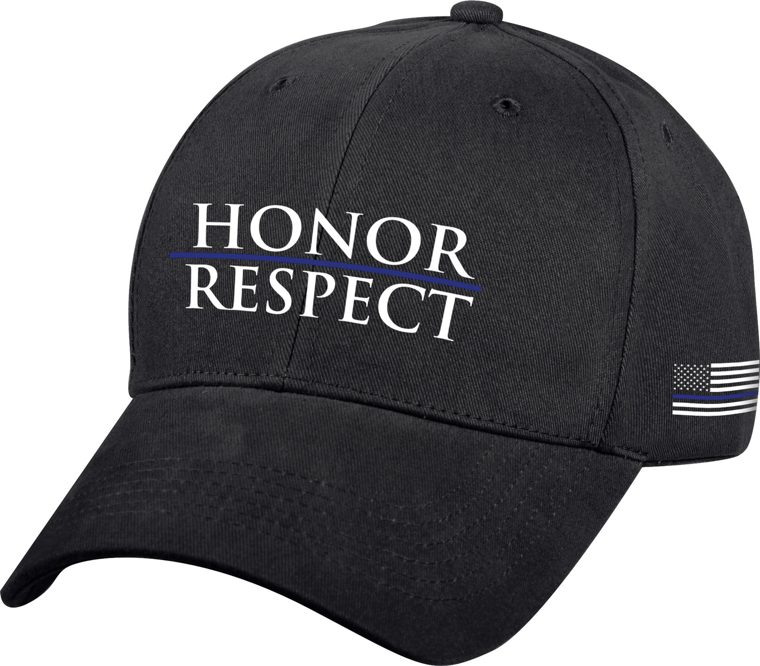 Rothco Honor and Respect Thin Blue Line Low Profile Cap – Black
