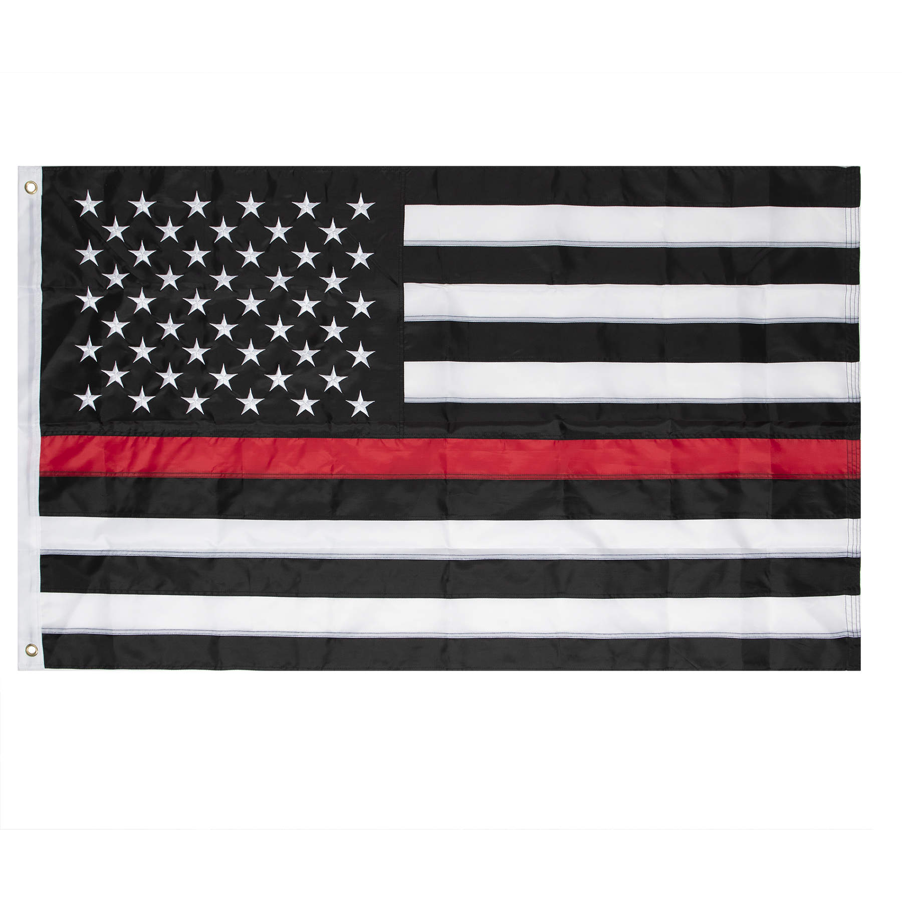 Rothco Deluxe Thin Red Line Flag / 3′ X 5′