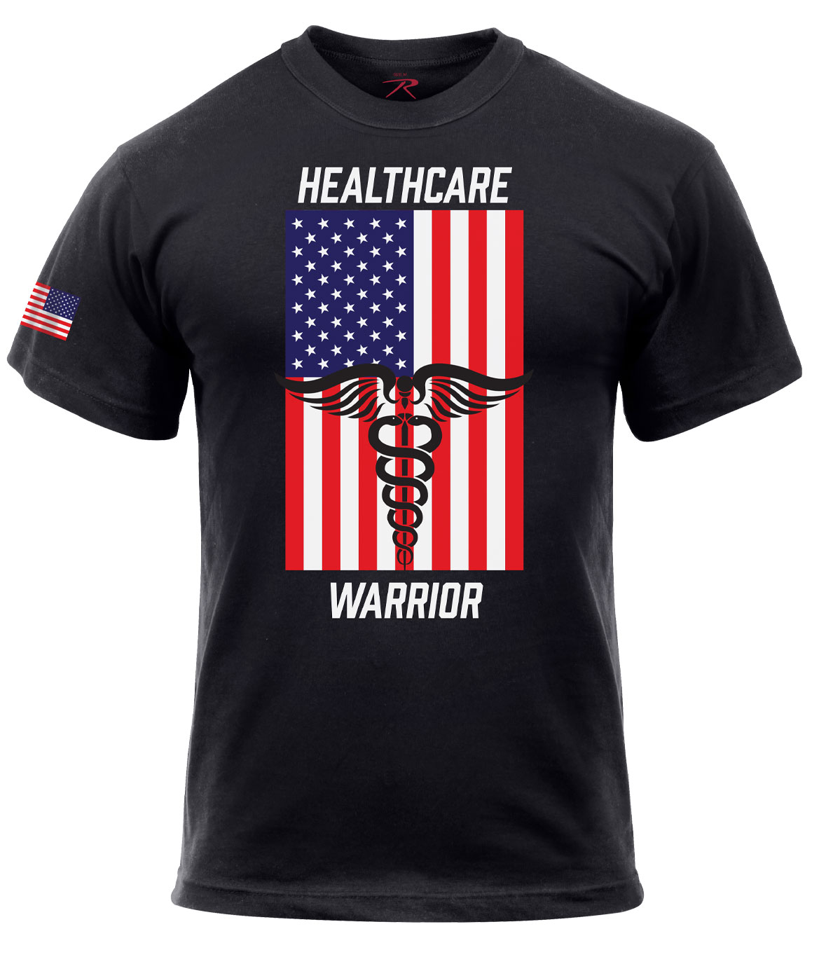 Rothco Healthcare Warrior US Flag T-Shirt – Black