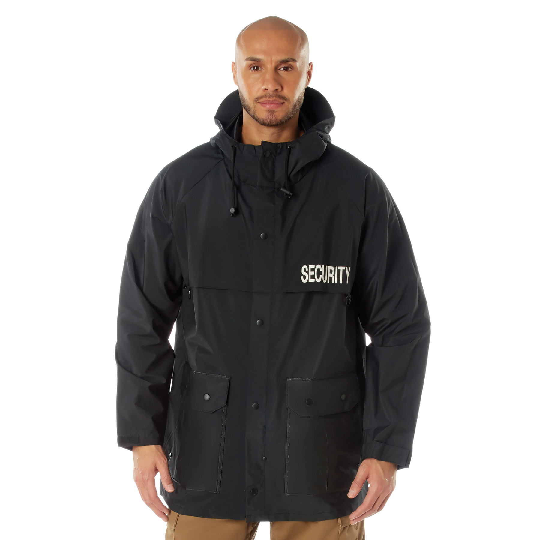 Rothco Security Nylon Rain Jacket – Black