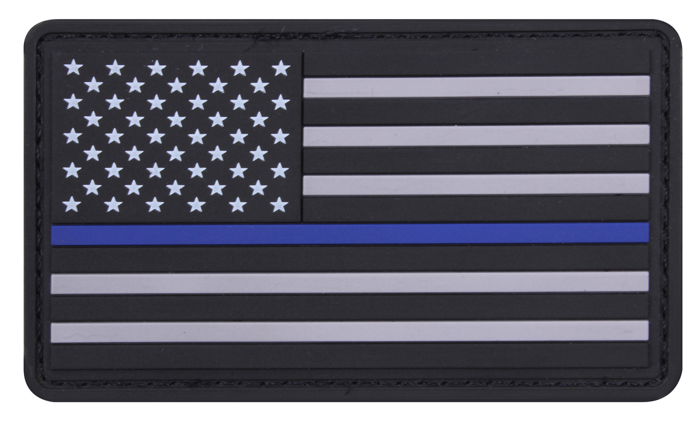 Rothco PVC Thin Blue Line Flag Patch – Hook Back