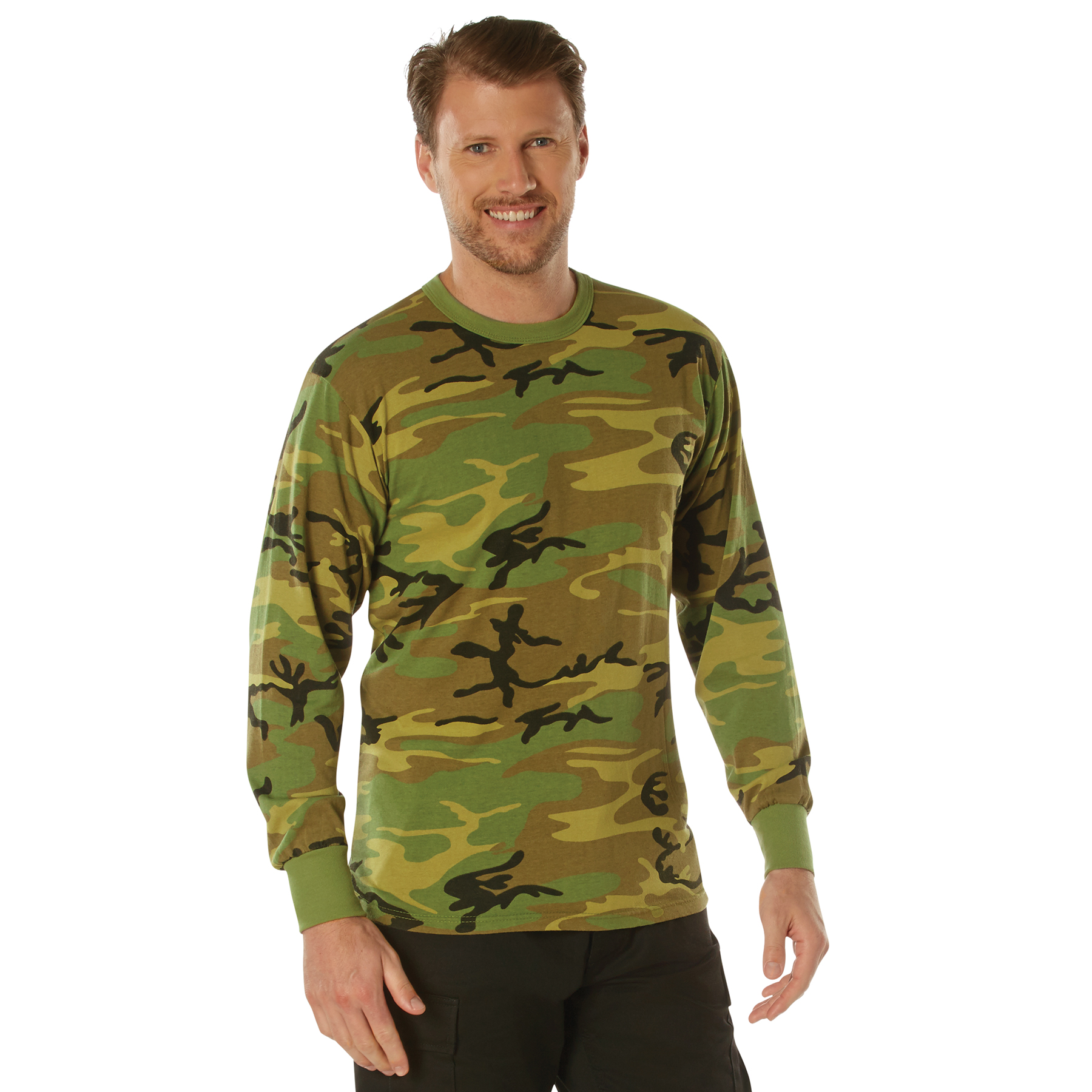 Rothco Long Sleeve Vintage T-Shirt – Woodland Camo