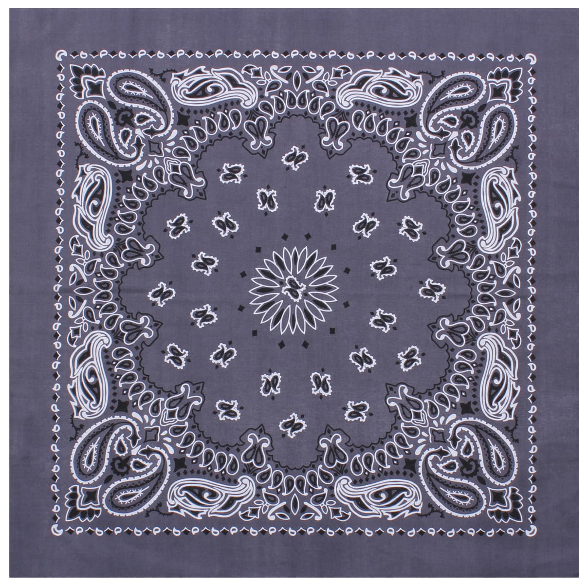 4349-Grey-A-amazon.jpg Rothco Trainmen Paisley Bandana – Extra-Large - 27” X 27"