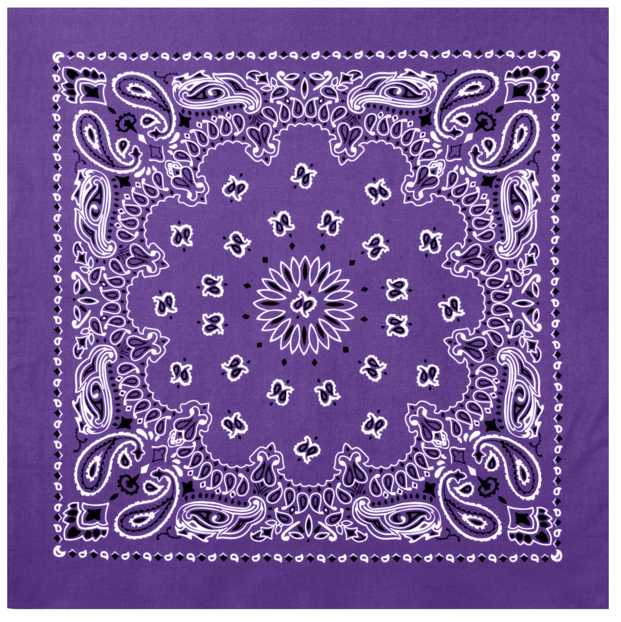 4349-Purple-A-amazon.jpg Rothco Trainmen Paisley Bandana – Extra-Large - 27” X 27"