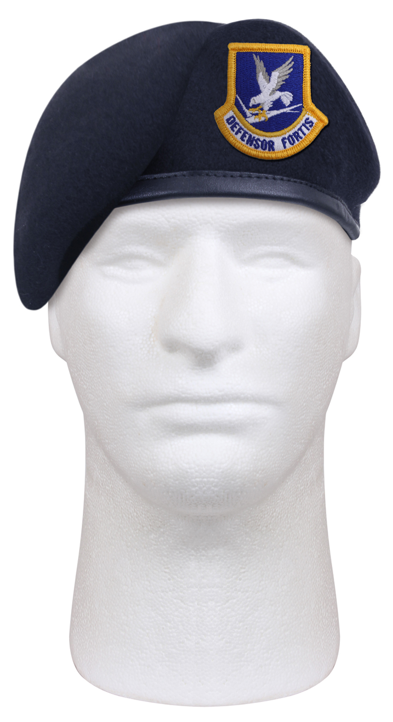Rothco Inspection Ready Beret With USAF Flash – Midnight Navy Blue
