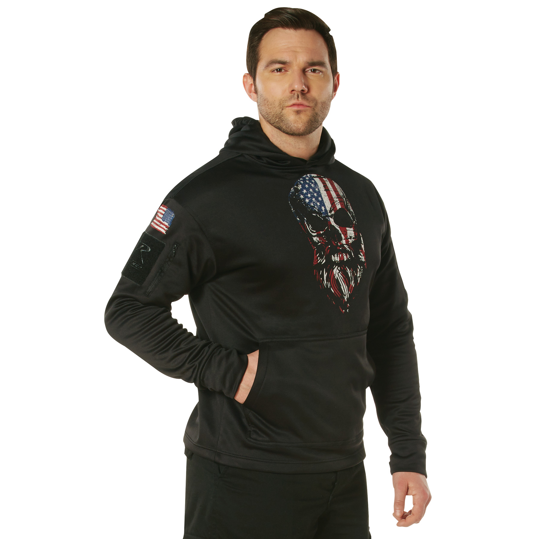 Rothco Bearded Skull Concealed Carry Hoodie – Black
