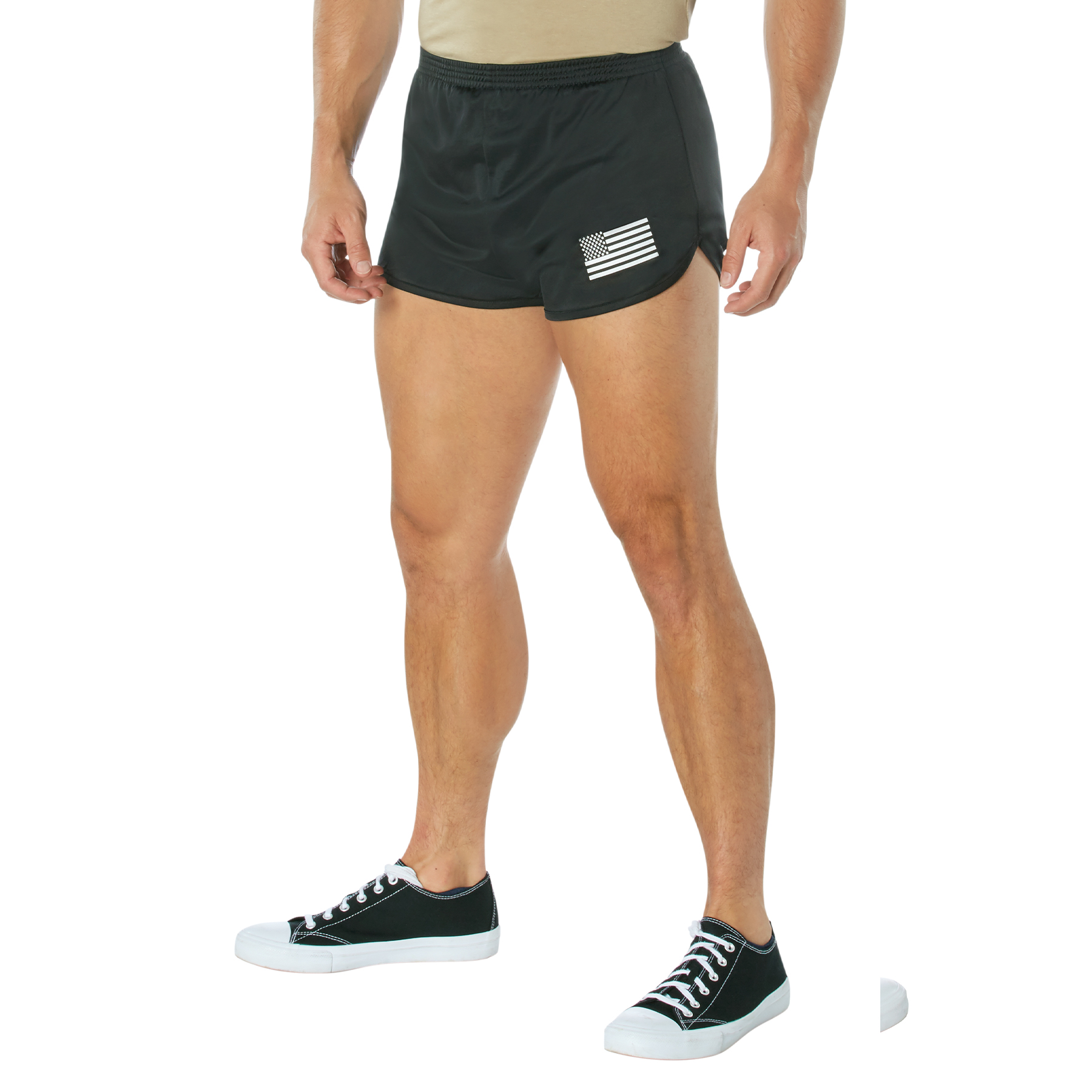 Rothco US Flag Ranger PT (Physical Training) Shorts – Black
