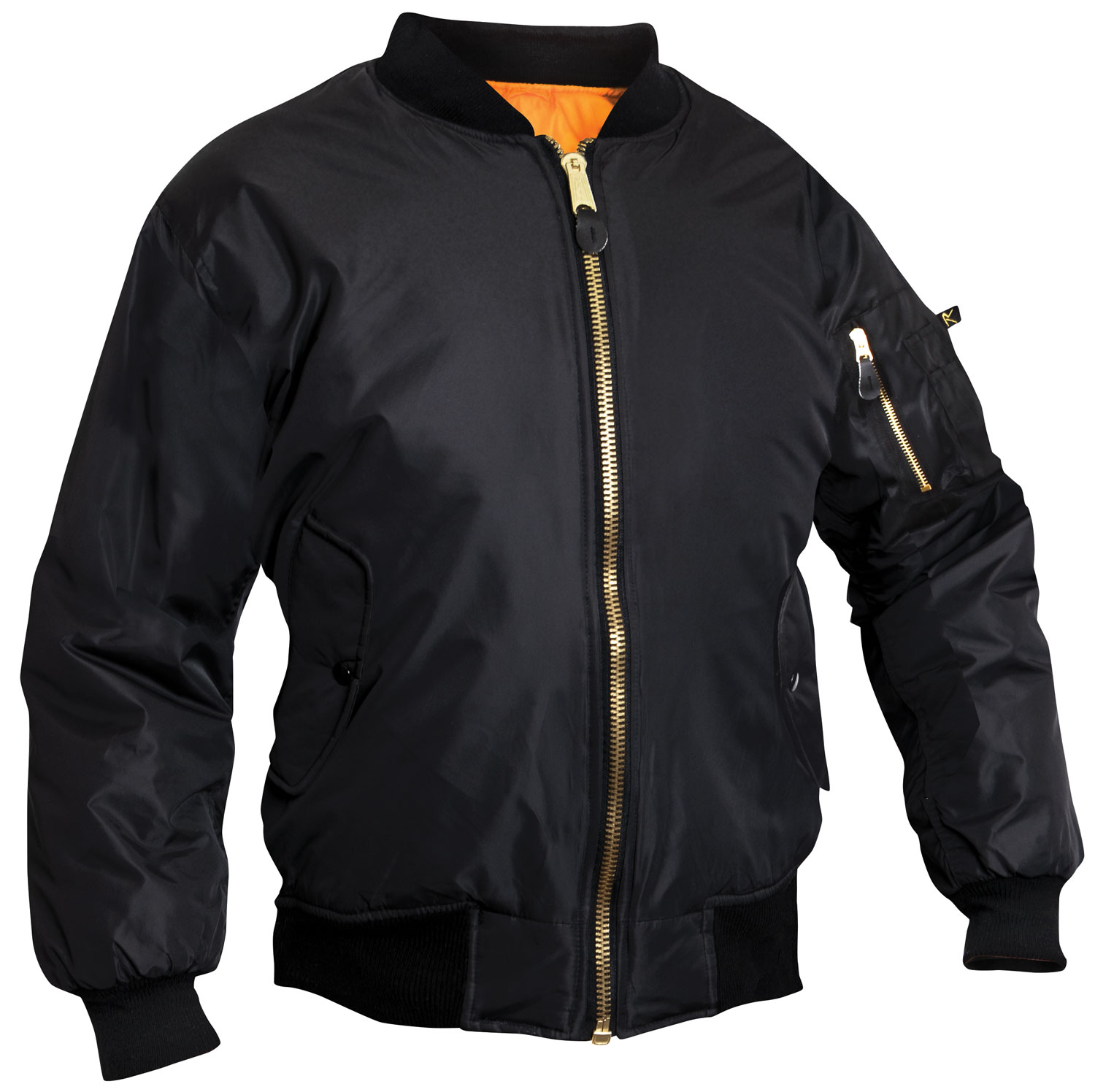 Rothco Womens MA-1 Flight Jacket – Black