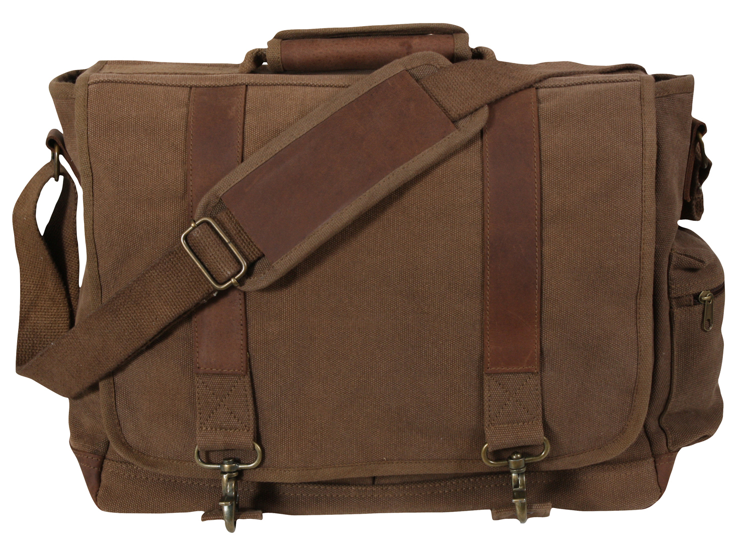 Rothco Vintage Canvas Pathfinder Laptop Bag With Leather Accents