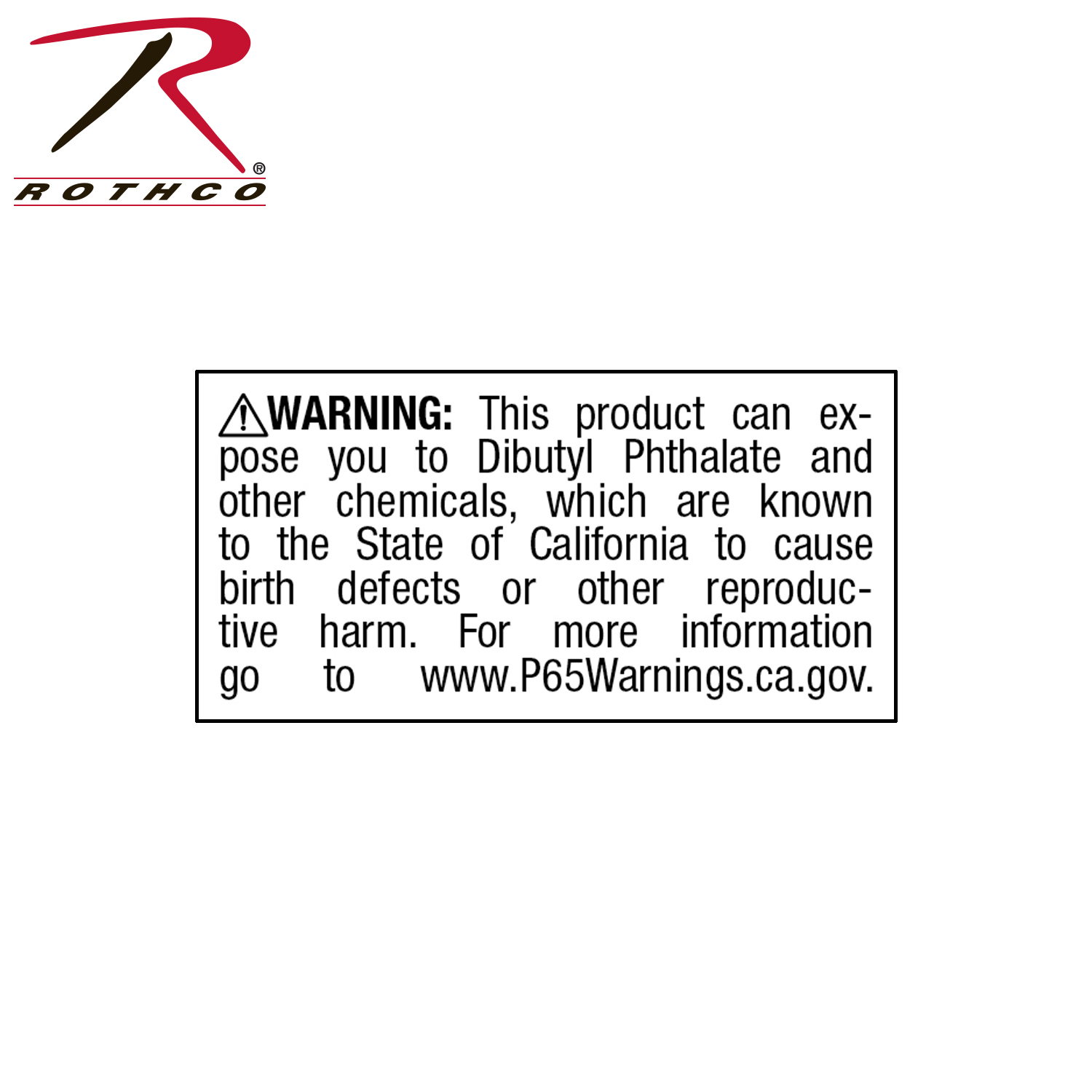 California Prop 65 Chemical Warning Labels