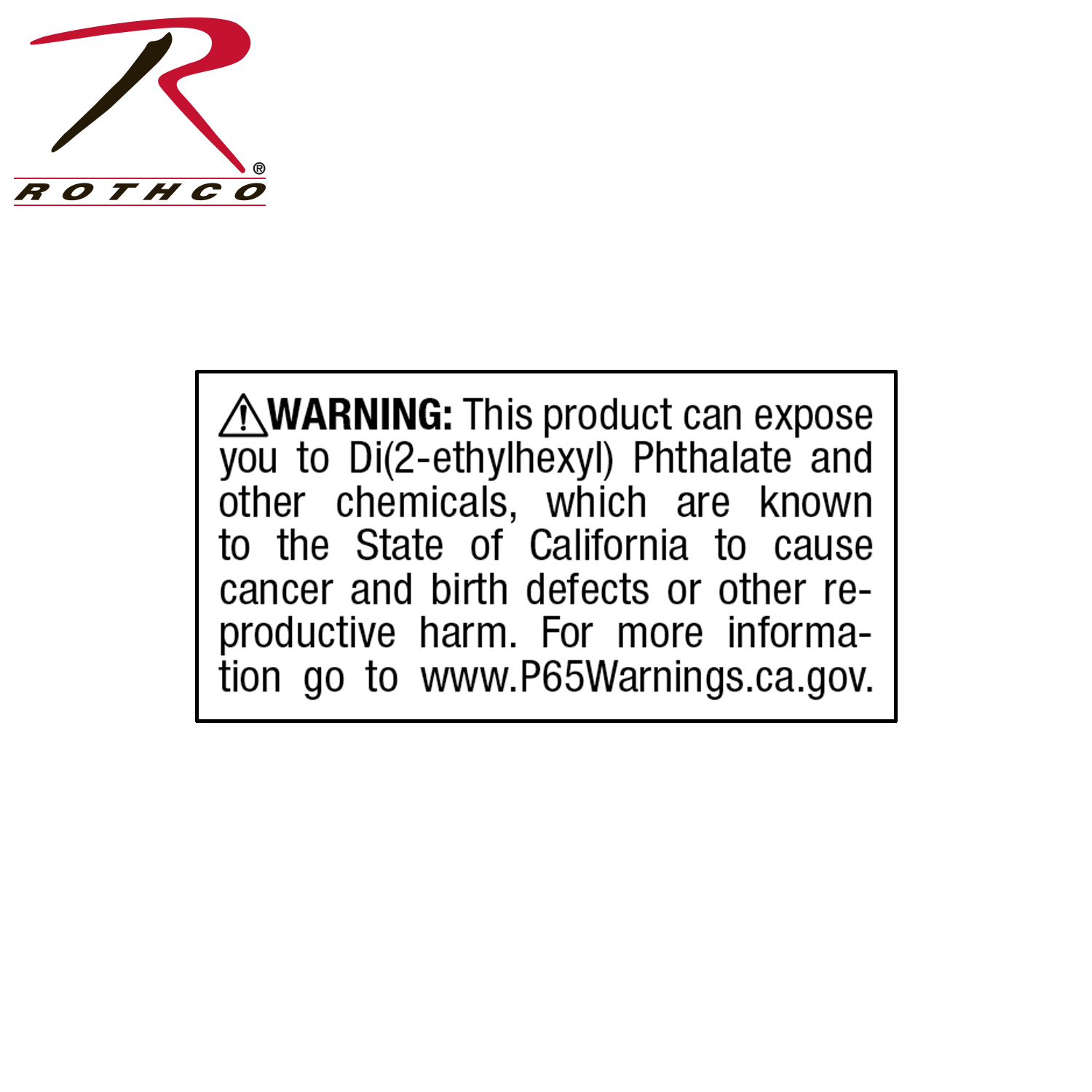 California Prop 65 Chemical Warning Labels